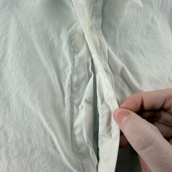 Gitman Bros 18.5 35 USA Oxford French Cuff Point TTX Cotton Pinpoint White Solid - Picture 16 of 16